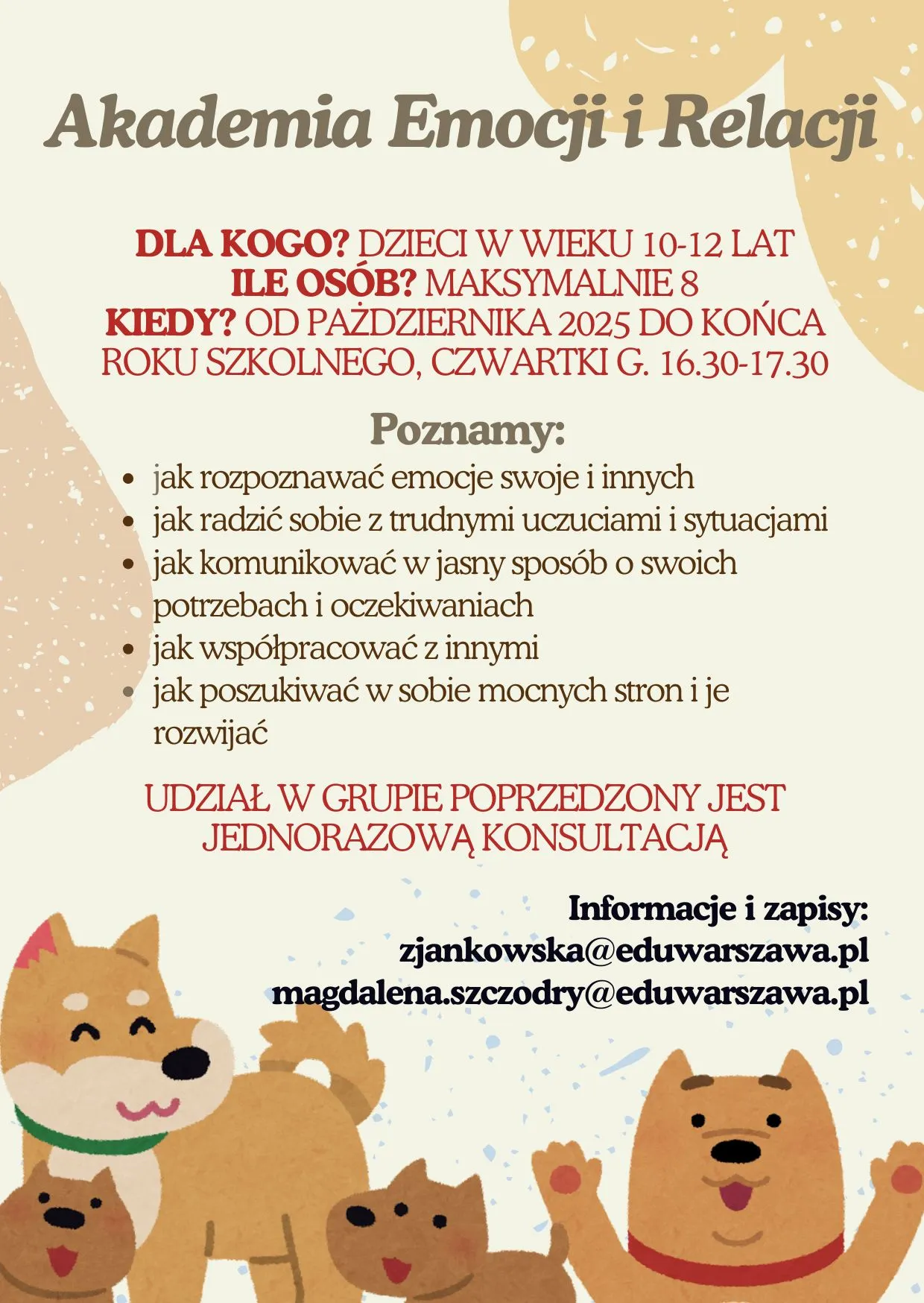 Plakat Akademia Relacji i Emocji