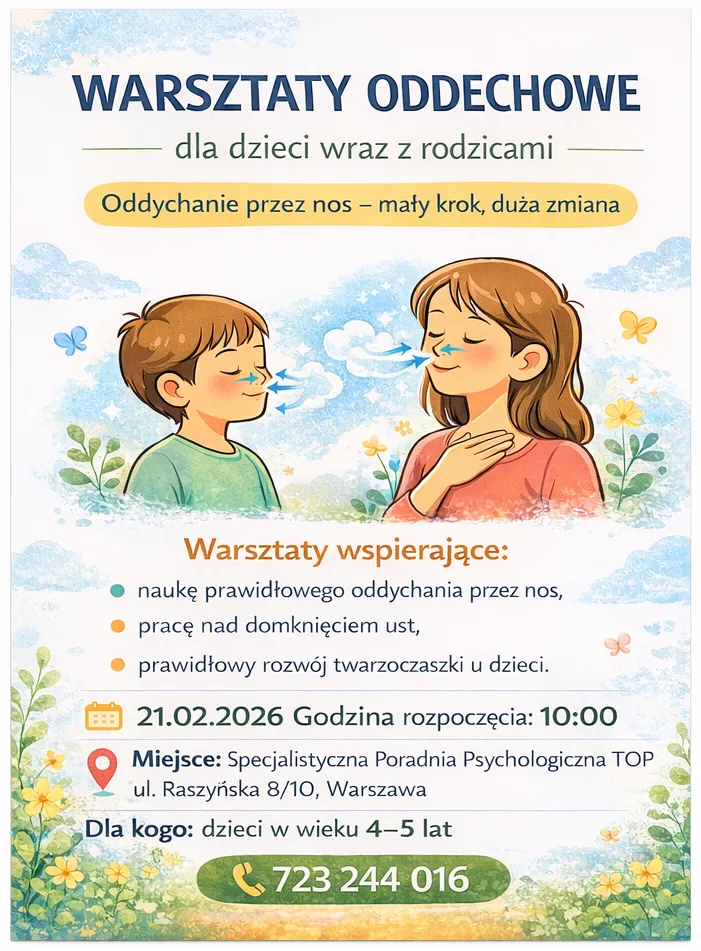 Plakat Warsztaty Oddechowe
